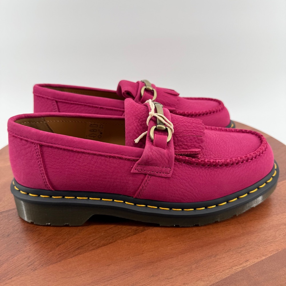 Dr. Martens Adrian Snaffle Loafer Pink Virginia Leather Kiltie Women US 10 EU 42